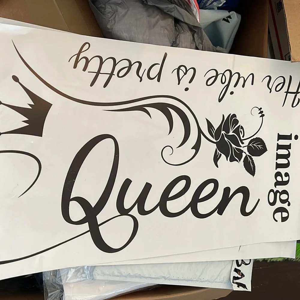 New PVC Images, Queen, Her Vibe is pretty see all Images Vinyl static wall art